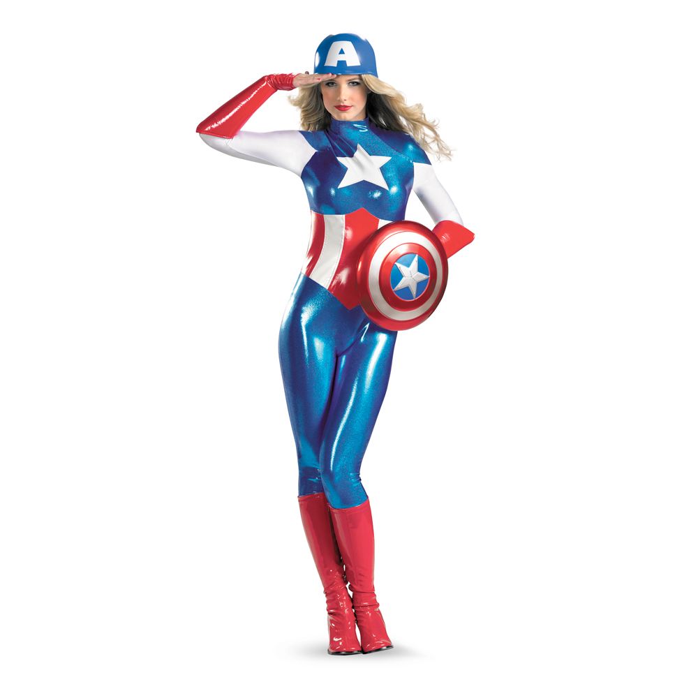 Adult Marvel Comics Captain America American Dream Girl Deluxe