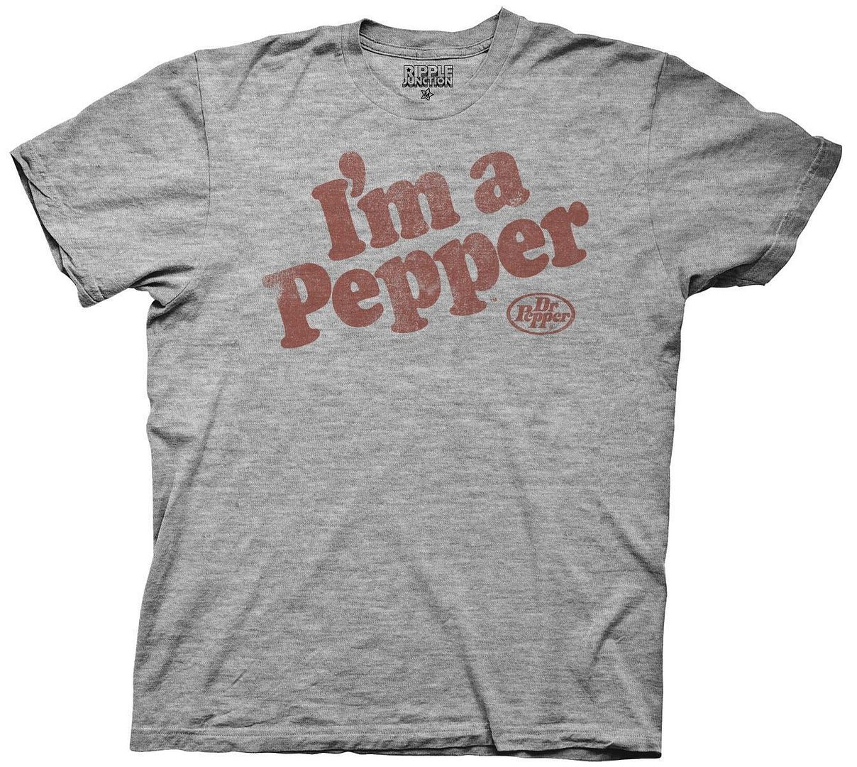 Adult Heather Gray Dr Pepper Soft Drink Im A Pepper Distressed T