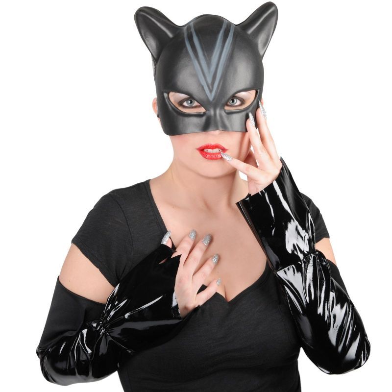 Adult OR Child DC Comics Batman Villain Catwoman Mask Nails & Gloves ...