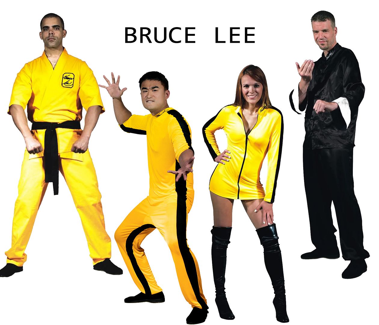 PICK Adult Martial Arts Bruce Lee Jumpsuit Mini Dress Karate Gi Kung Fu ...