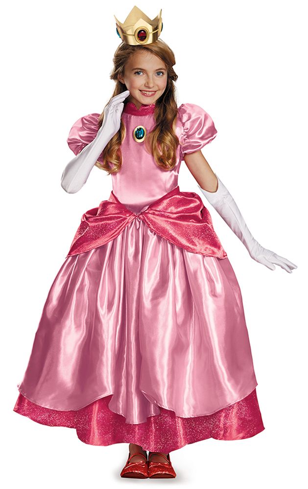 Child Video Game Super Mario Bros. Princess Peach Prestige Fancy Dress ...