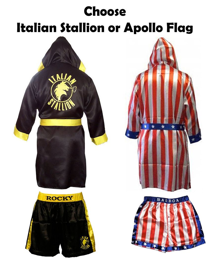 Adult Movie Rocky Balboa American Flag OR Italian Stallion Boxing ...